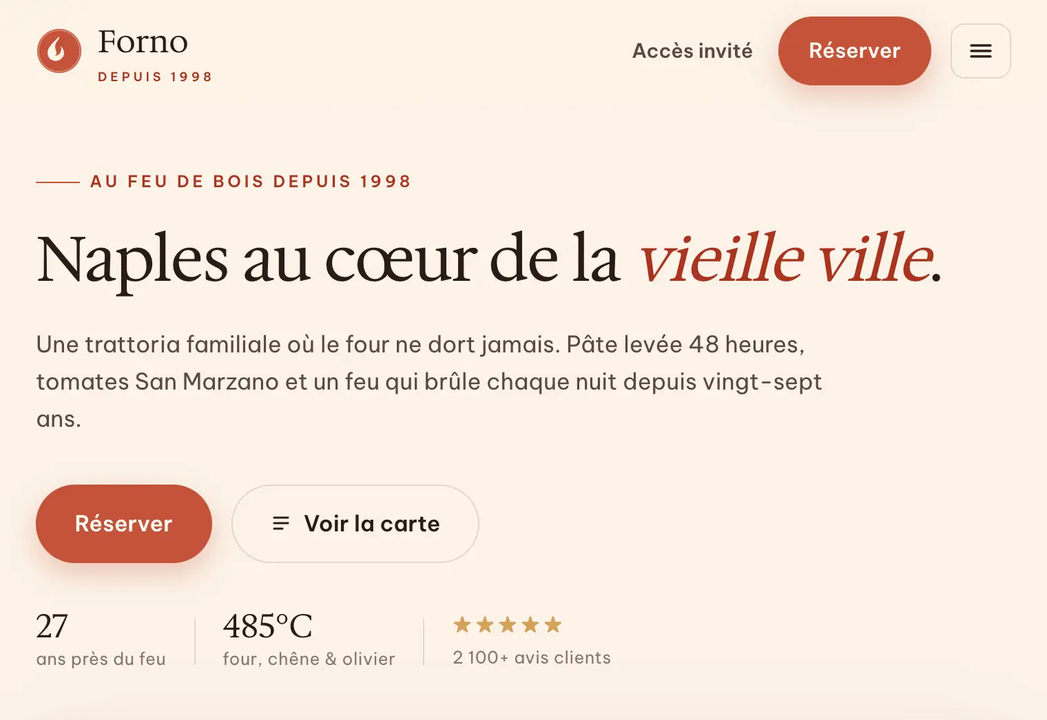 Forno: Restaurant: menu & table booking