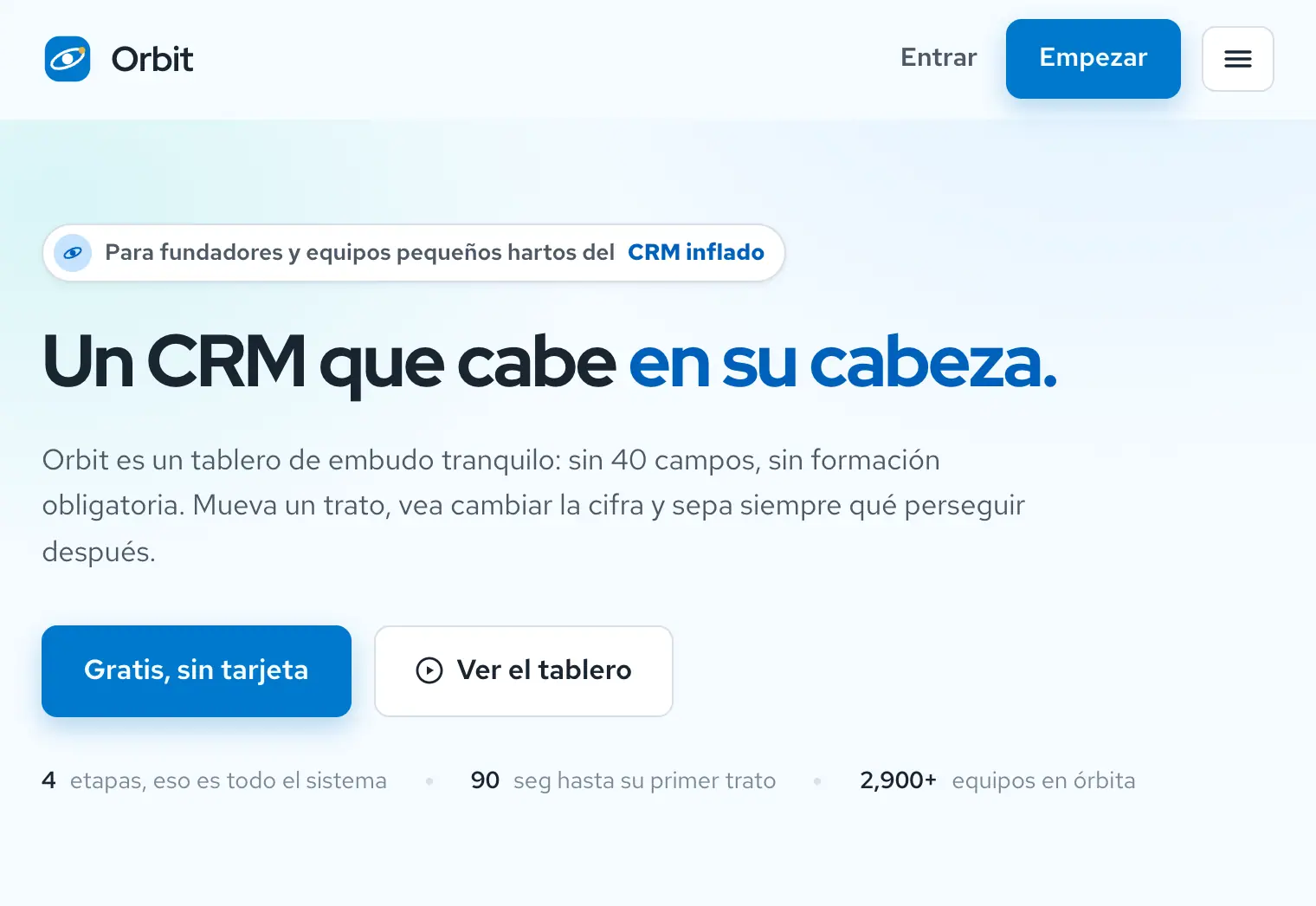 Orbit: CRM: deal pipeline & contacts