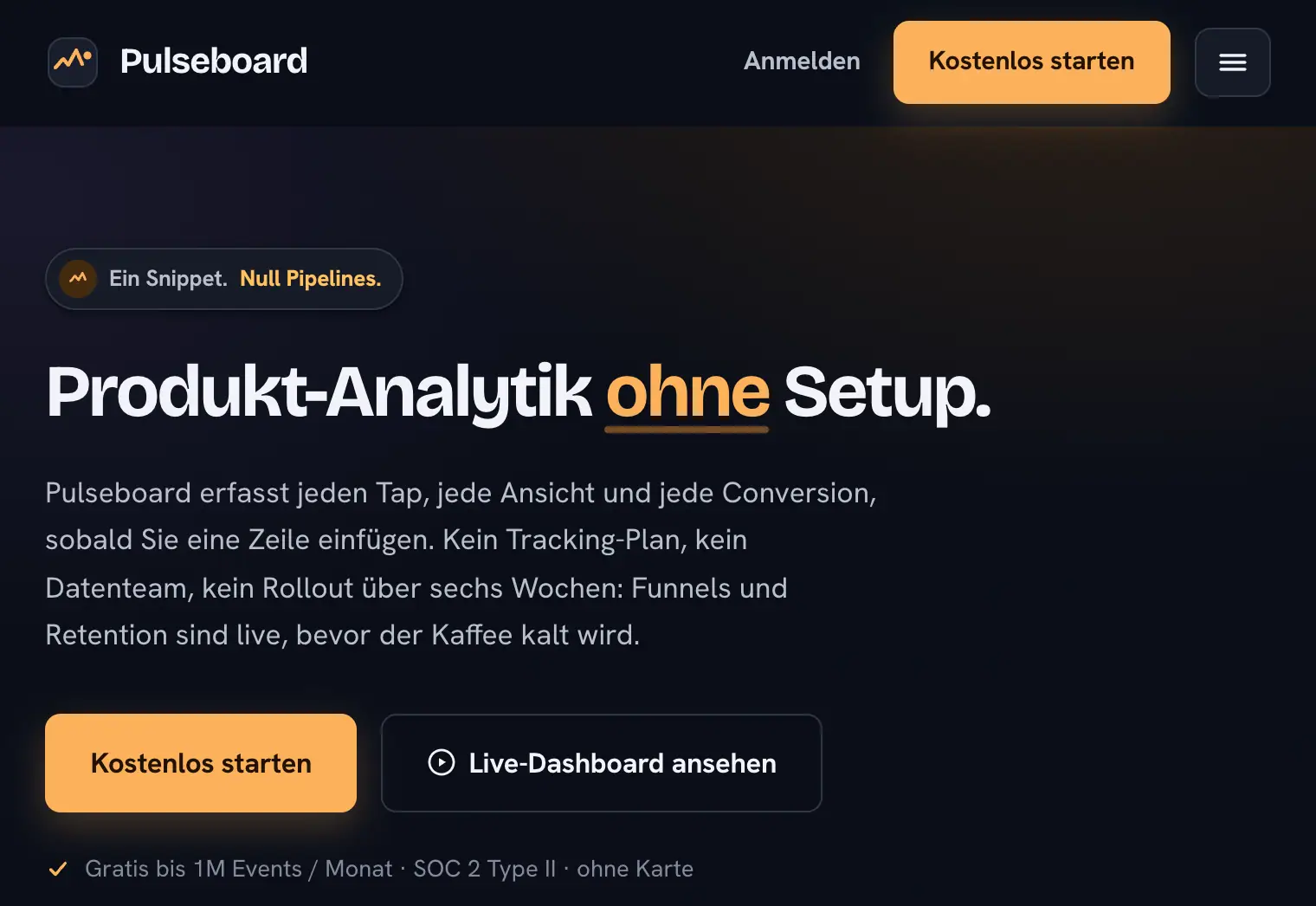 Pulseboard: Product analytics + live dashboard