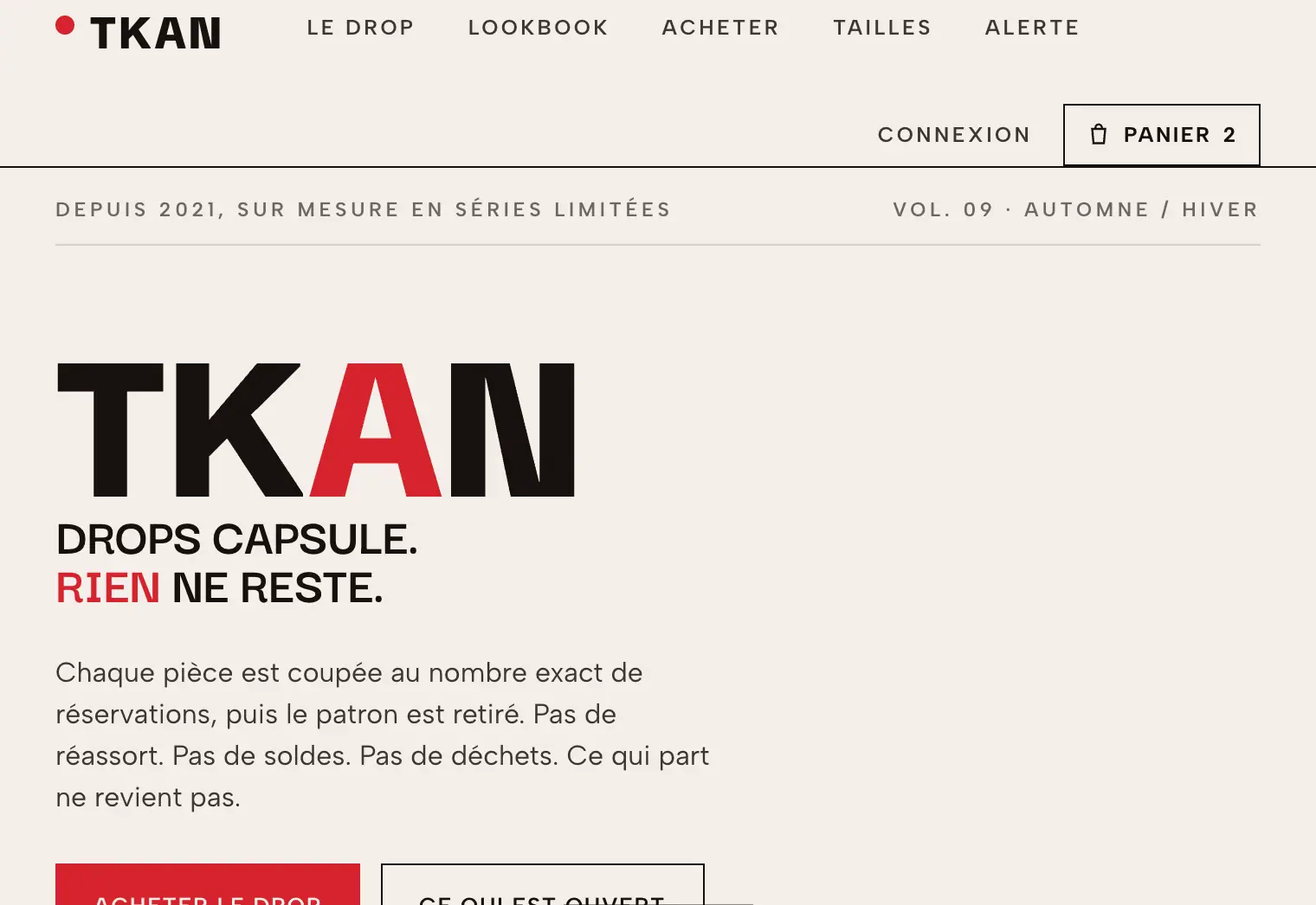 TKAN: Fashion: drops & preorder